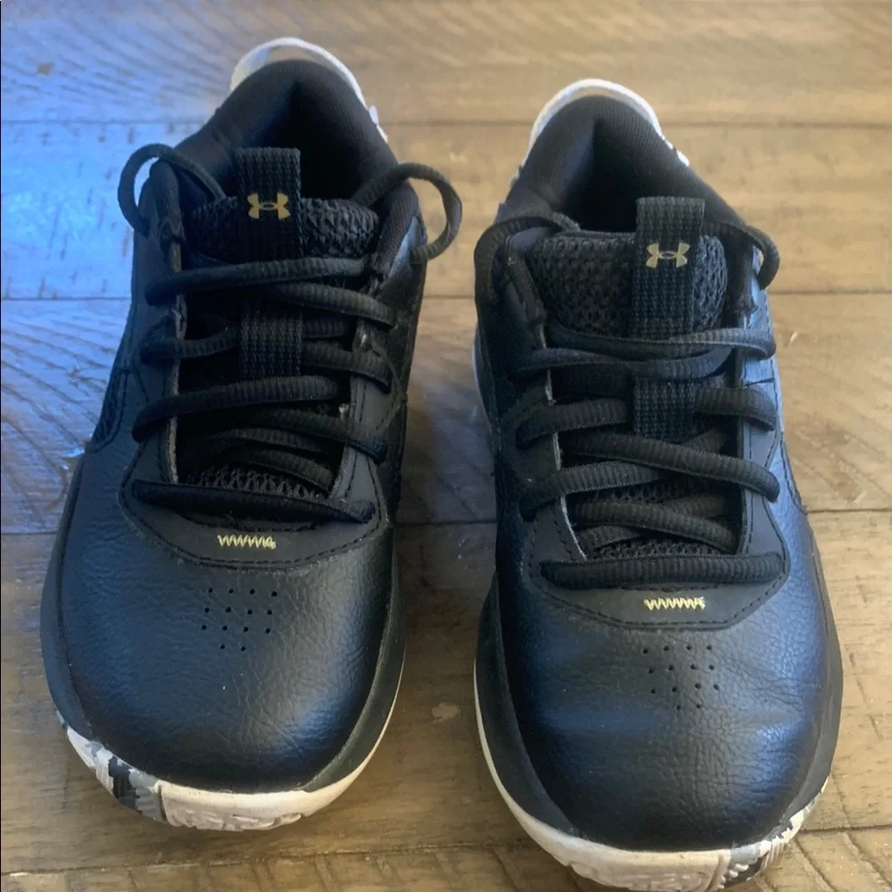 Under Armour Kids Black and White Sneakers - Picture 2 of 5